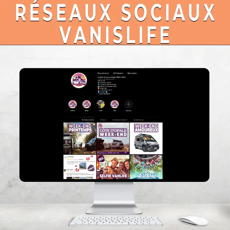 Photo prise par maxigiga pour la gestion des réseaux sociaux de la société de vanislife location en campervan